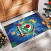 Blackburn Rovers Football Print Crystal Velvet Rug, Comfortable Water Absorbent Non Slip Indoor Floor Carpet
