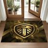 Leeds United Design Crystal Velvet Rug Soft Decorative Mat for Bedroom Entrance