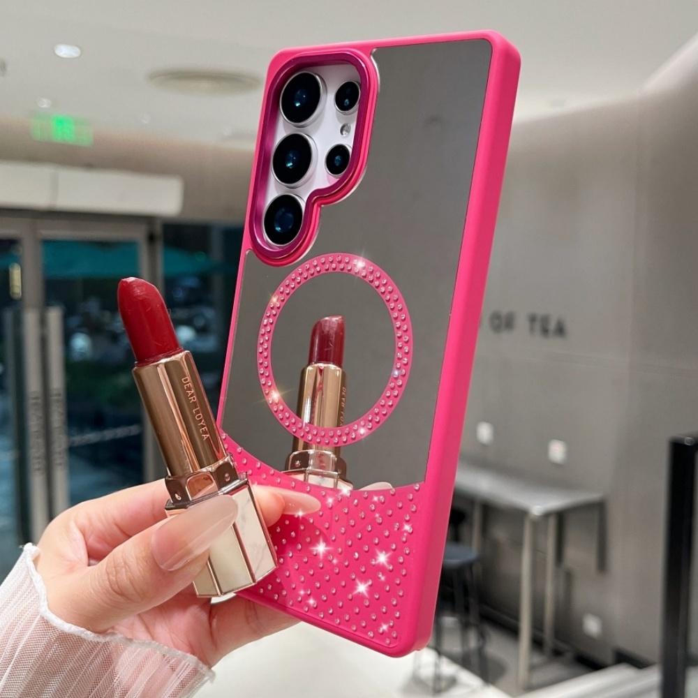 Stylish Flash Diamond Colored Mirror Magnetic Case for Samsung S25 S26 S23 S22 S24 Ultra Plus FE A55 A56 A35 A25 A15 A26 Cover
