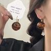 Vintage Crystal Ball Drop Earrings for Women Girls Exquisite Transparent Gold Foil Round Earrings Wedding Jewelry Accessories