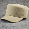 Back-sealed Large Head Circumference Flat Top Hat Pure Colorcasualelegantplus Size Middle-aged and Elderly All Year Roundcasual Peaked Cap Men's Hat