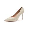 Pointed Phnom Penh Satin Temperament Noble Wedding Banquet High Heels Bridesmaid Shoes Dress Red Festive Wedding