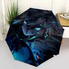 1pc Blue Eyed Warrior Automatic Opening and Closing Folding - A Good Choice for Gifts, Fashionable and Convenient Umbrella With Cute Cartoon Char