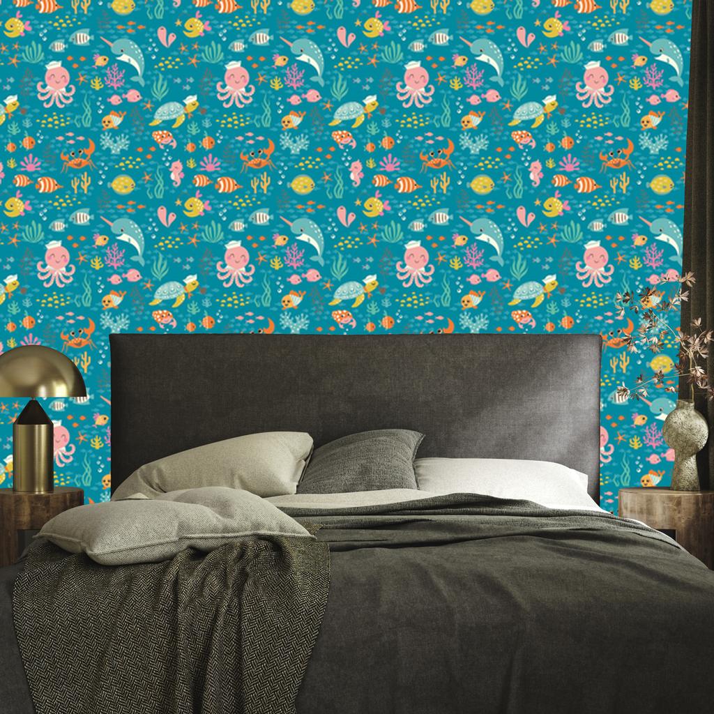 Joyful Life wallpaper for living room and bedroom 50x1000