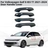 YOYO Matte black Retrofit Car Accessories Door Handle Cover Trim Paste Style For Volkswagen Golf 8 MK8 GTI    2024