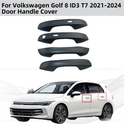 YOYO Matte Black Retrofit Car Accessories Door Handle Cover Trim Paste Style For Volkswagen Golf 8 MK8 GTI    2024