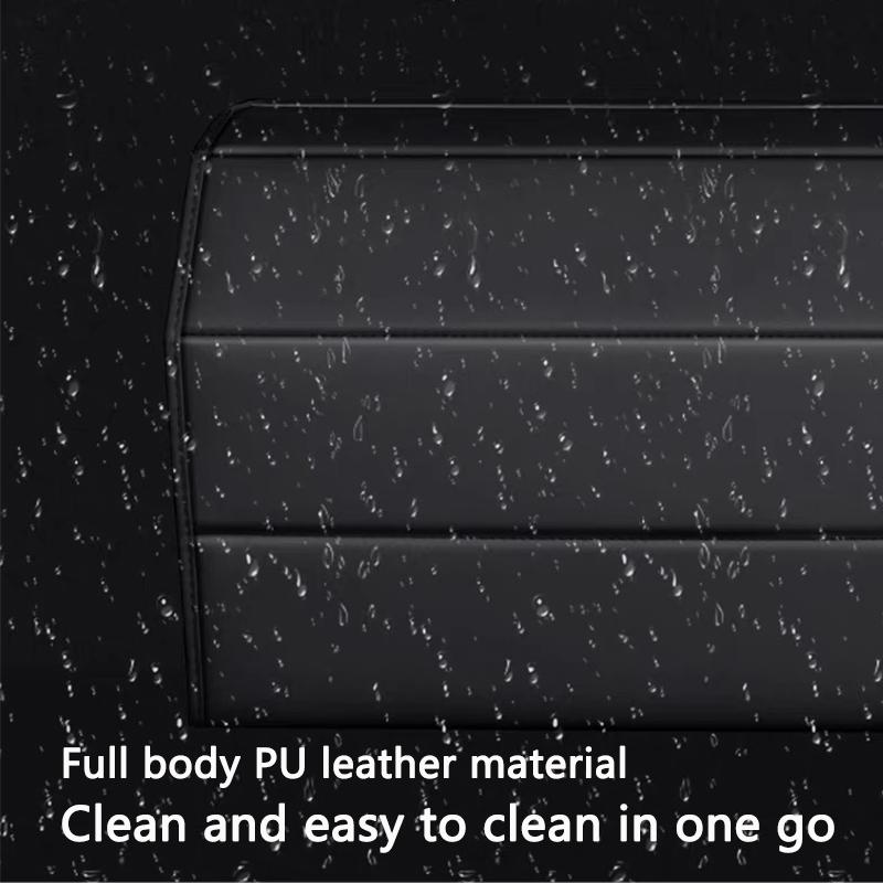 Car Trunk Storage Box Organizer For Tesla Model 3/Y Juniper PU Leather Trunk Cargo Storage Foldable Stowing Tidyin Container Bag