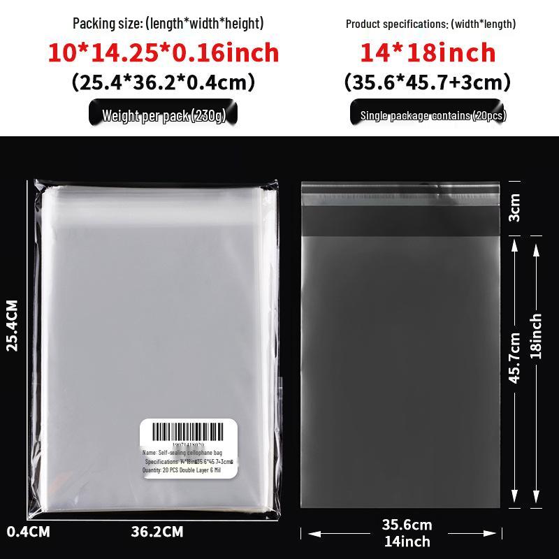 Clear Self-Adhesive OPP Bag for Candy, Snack, or Bread Packaging