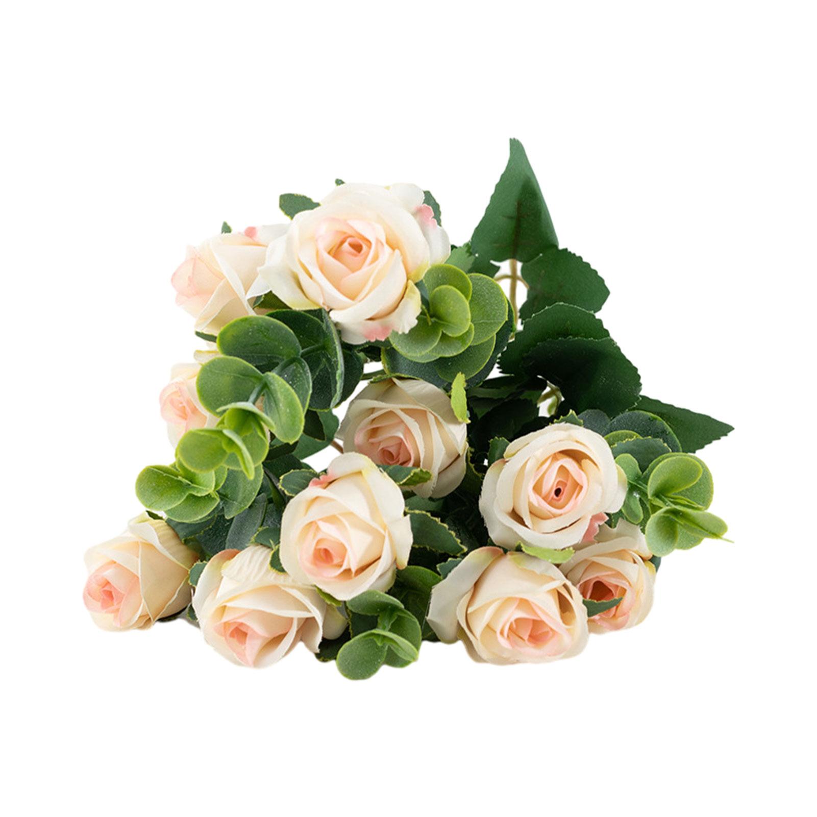 

Шовкові реалістичні штучні квіти для прикраси Реалістична атмосфера будь-де Штучні рослини шампанського