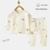 Set di Vestiti Autunnali per Bambini: Pantaloni in Puro Cotone e Abito da Monaco con Allacciatura Senza Osso