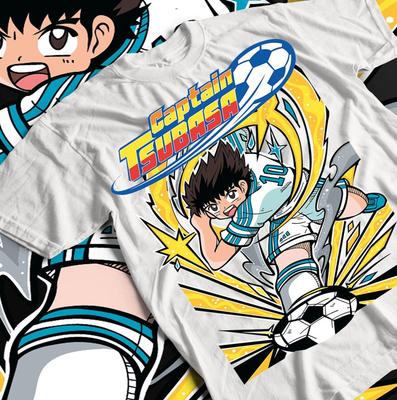 Legendary Soccer Heroes Unisex T-shirt - Japanese Anime Manga Style, Classic Sports Action, Otaku Apparel, 80s Retro Vibes, Japan Inspired