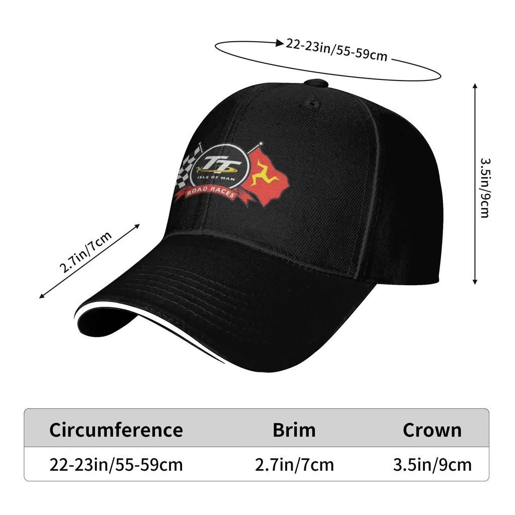 Road Race TT Flags Isle of Man Fans Summer Baseball Caps For Women Men  High-end Male Beach Dad Hats Peaked Cap