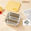 304 Stainless Steel Square Lunch Box With Lid Portable Fruit Salad Food Container Stackable Leak Proof Bento Box