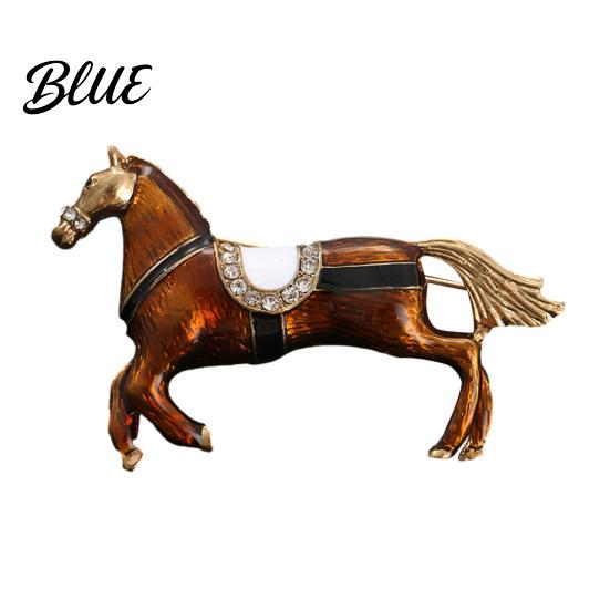 Animal Accessory 1/2Pcs Vintage Running Horse Brooch Sweater Cardigan Coat