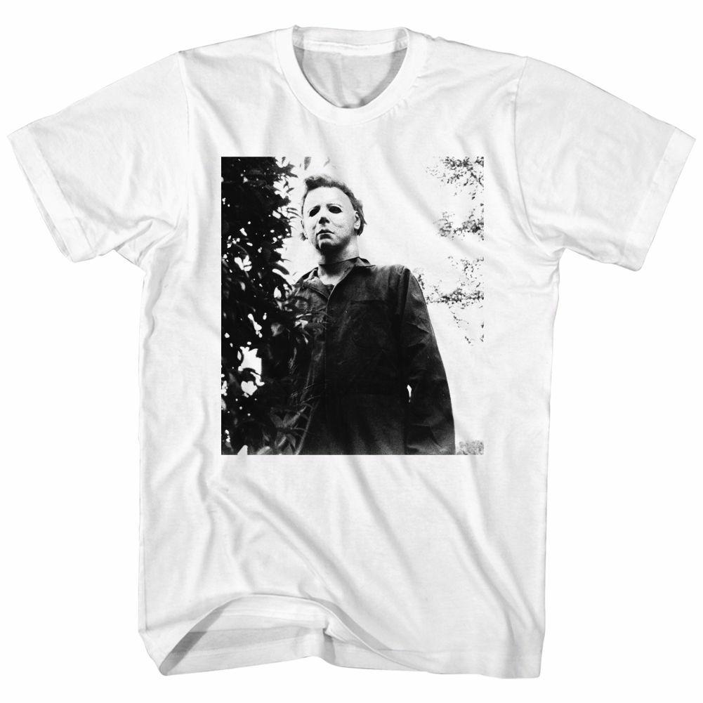 Halloween Watching White Adult T-Shirt XXXXL