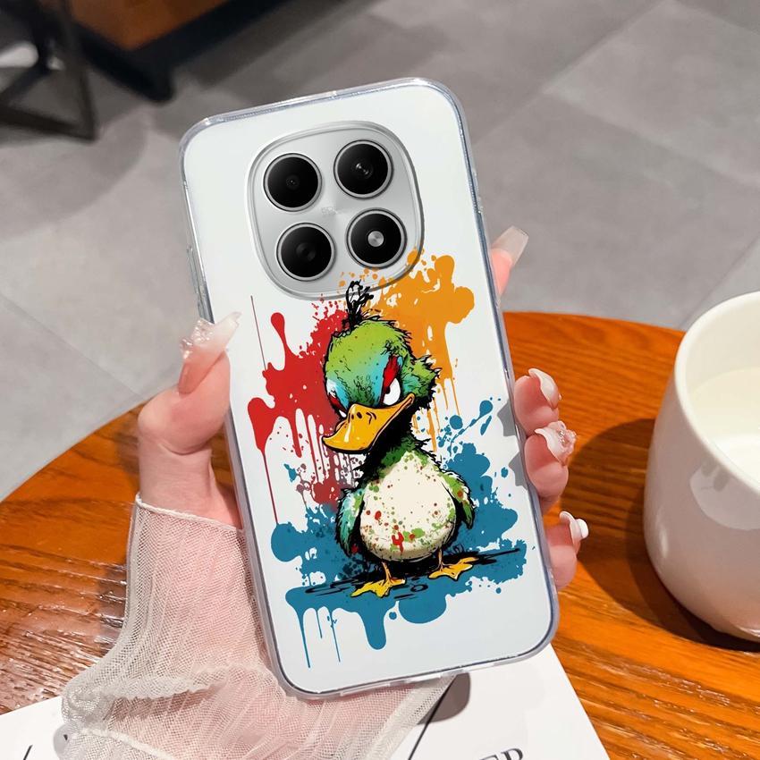 Suitable For Redmi Note 15 14 Pro 14S 15 15C A5 A1 Popular Creative Letters Patterns Phone Case Transparent Silicone Anti Slip Shell For Redmi Housing