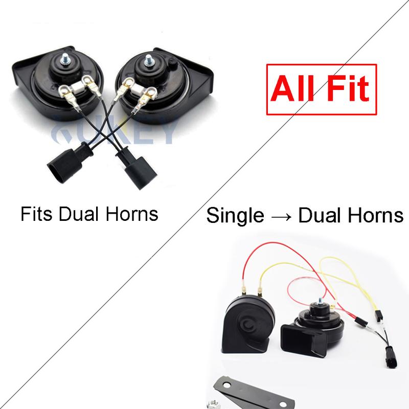 2 Stück/Set Schneckenhupen 12V 125dB Laute Autohupen 410/510Hz Hohe/Tiefe Tonhöhe Auto-Hupe Wasserdichte Hupe für Kia Rio UB YB 2011-2020