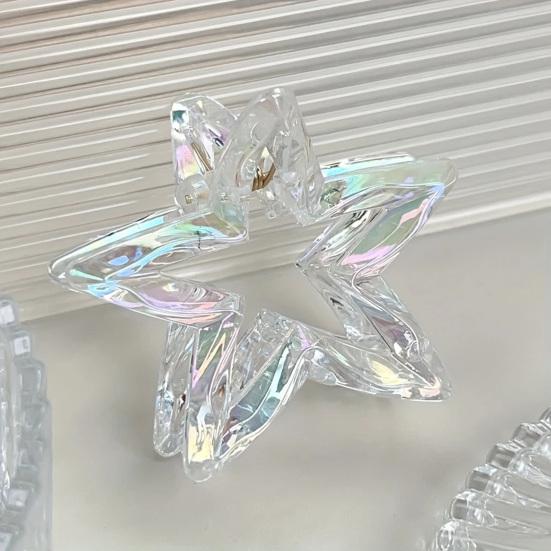 1/6Pcs Hairpin Strong Grip Metal Spring Hair Clips Hollow Star Design Secure Hold Hair Pins Lightweight Hair Accessories