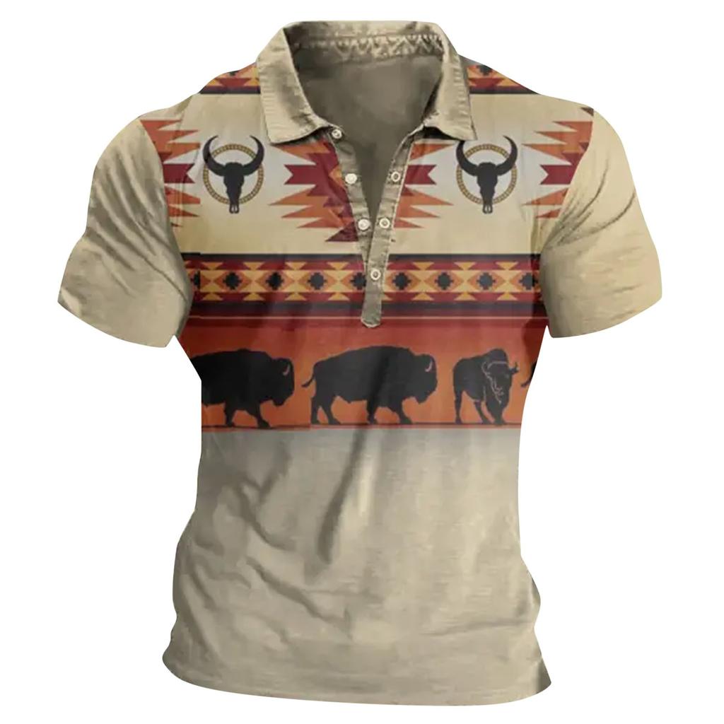 Men's Golf Shirt Casual Sports V Neck Ribbed Collar Short Sleeve Fashion Casual Solid Color Plain Spring & Summer Regular Fit