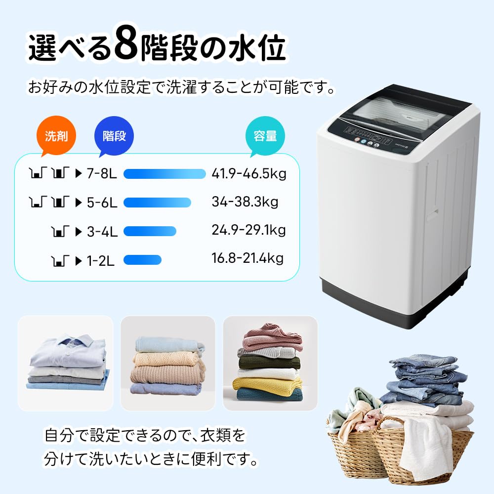 Washing Machine 8kg Living Alone Automatic Detergent Addition Fully Automatic Washing Machine 10 Types Small Washing Machine Vertical Washing Machine