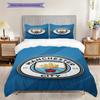 "Manchester City Emblem Display" Three-piece Set (1 * Duvet Cover + 2 * Pillowcase, Without Core) 2DFlat Soft and Comfortable
