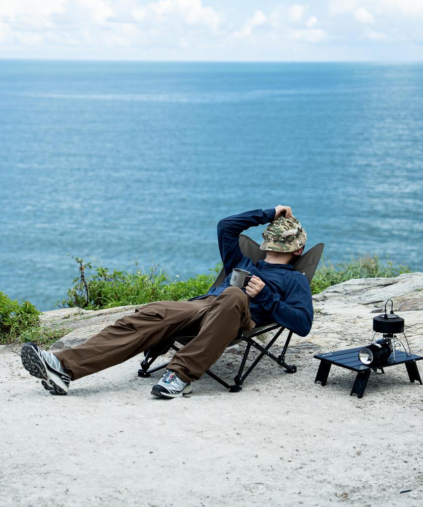 OneTigris RIVIERA Camping Low Bonfire Folding Wide Integrated Increased Includes Side Easy to For Room Use Chair, Chair, Chair, Backrest, Structure,