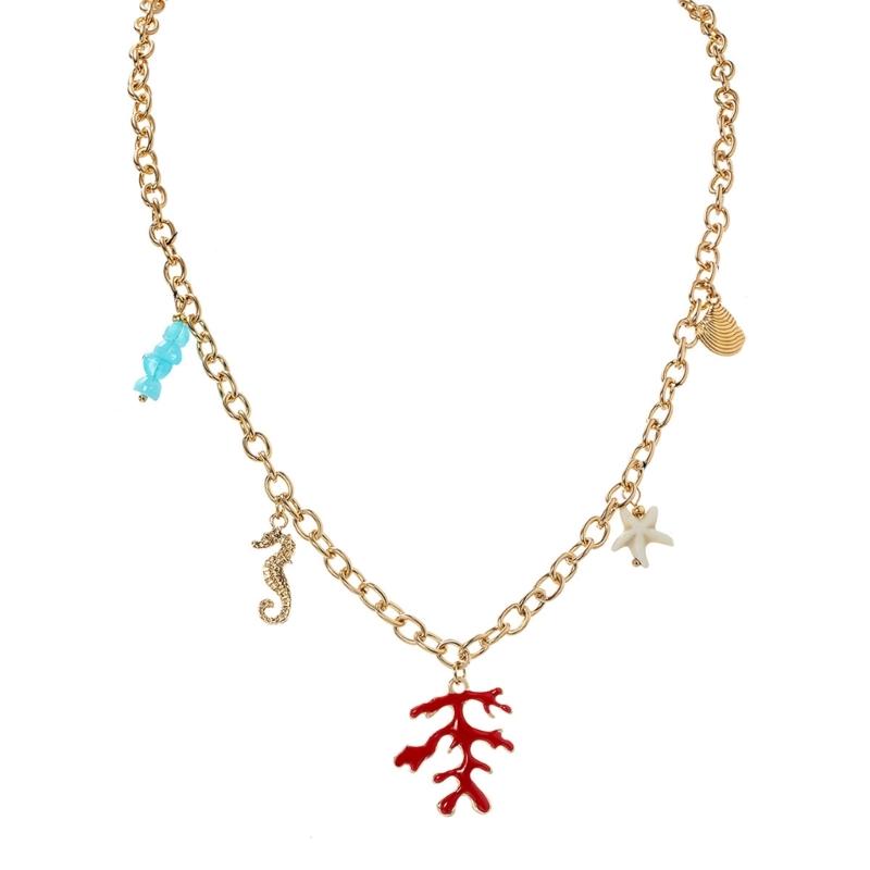Регулируемое ожерелье в морской тематике с подвеской в виде морского обитателя для женщин. Идеальный подарок для любителей моря и на каждый день.