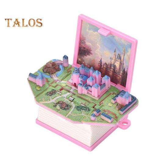 

Мини 3D складная книга брелок Popping Mini World подвесное украшение крошечная кофейня Great Wall Castle складная книга брелок кулон A