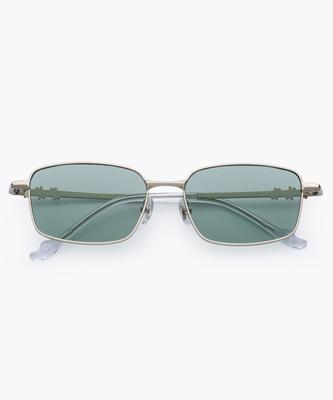 Likkeullou Rc Stainless Steel Amon Sunglasses Silver Green