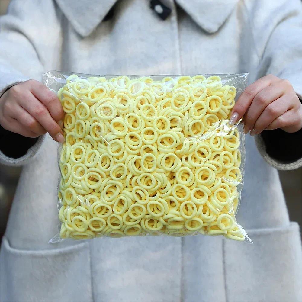 100/200 Pezzi Elastici Colorati in Nylon per Capelli da Donna e Ragazza, Elastici per Coda di Cavallo, Piccolo Elastico per Capelli, Elastici di Gomma, Scrunchie, Accessori per Capelli