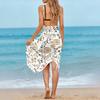 Leichtes Strandtuch mit Blumenmuster zum Umwickeln für Damen, Weich, Atmungsaktiv, Vielseitig einsetzbar, Überwurf, Decke, Schal, Tuch