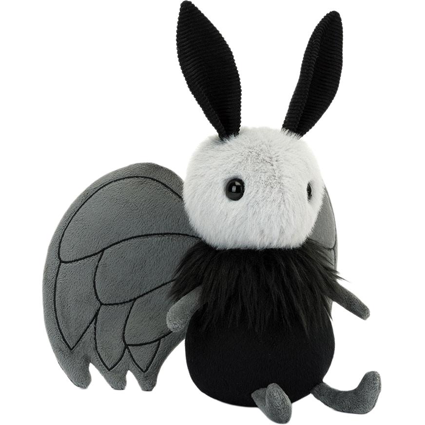 

JELLYCAT insect series Miff Mothman black fun animal doll plush doll seated 18cm high