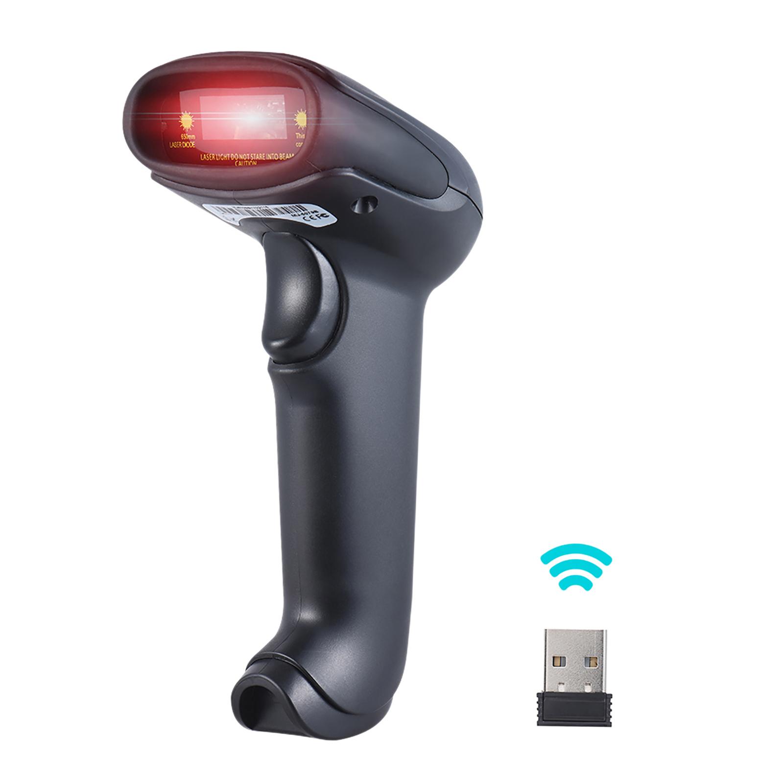 

2.4G Wireless Handheld Bar Bar Scanner Reader with Receiver USB2.0 Cable for Supermarket Library E ress Company Retail Store Warehouse