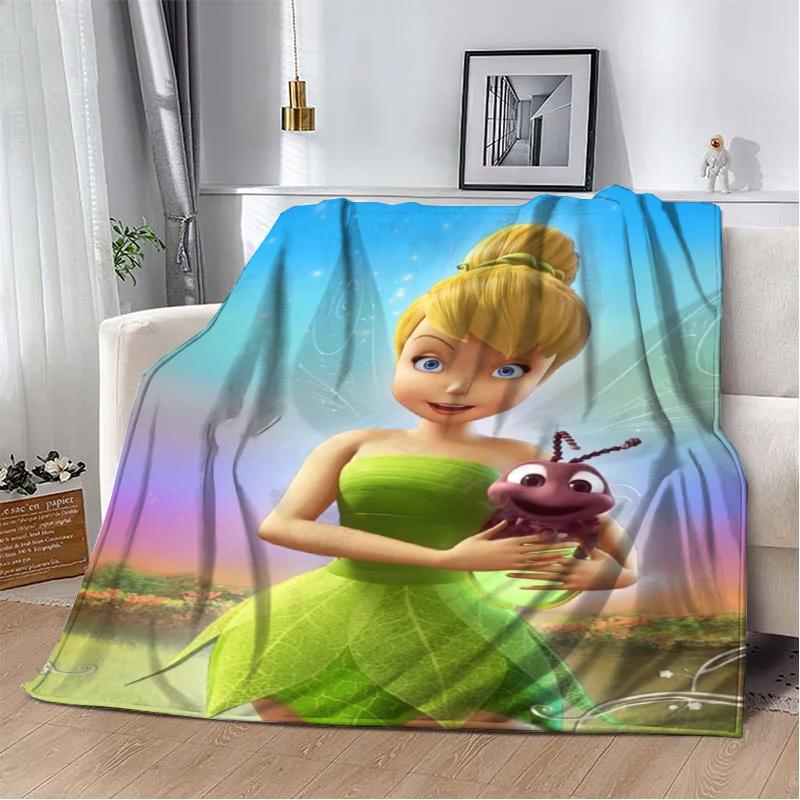 31 Style Disney Tinker Bell Printed Kids Blanket Soft and Warm Bedding for Bed Sofa Outdoor Travel Picnic Cover Blanket Gift Art