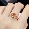 Cool Style Fashionable Champagne Gemstone Women's Fashionable Hand Accessories Light Luxury Ring