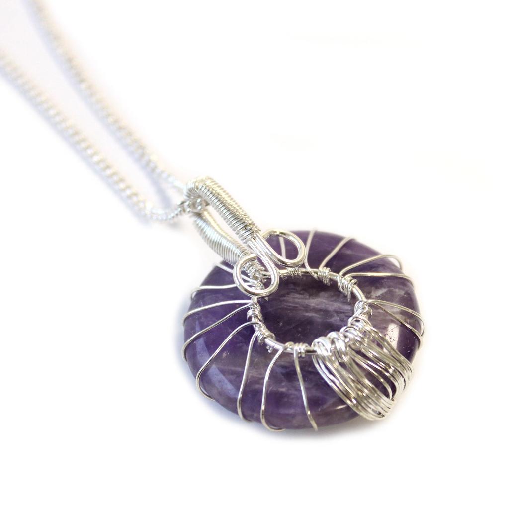 Amethyst Tree of Life Pendant Necklace