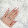 Handmade Luxury Rhinestone Transparent Long Wearable Nail Tips
