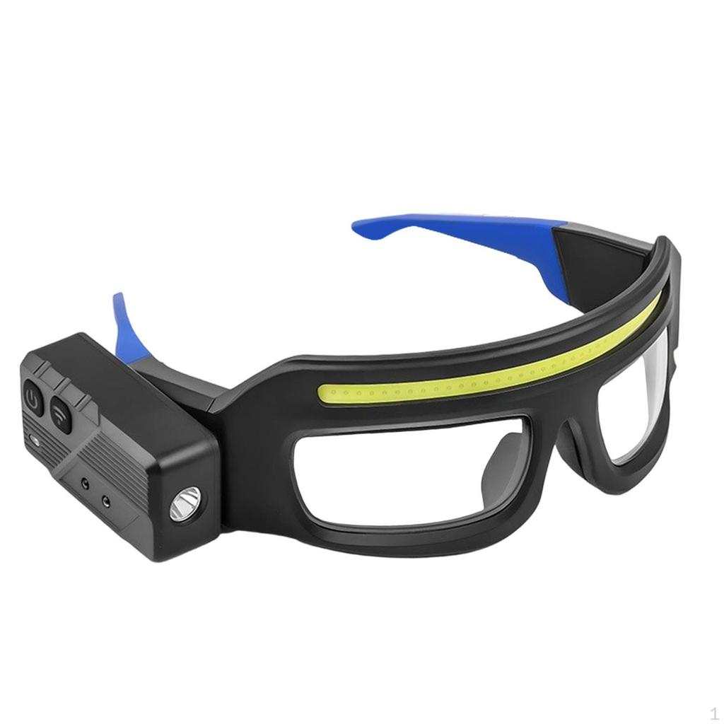 Headlamp LED Glasses Head Lamp Compact 5 Modes for Adults Headlight Light up Camping