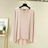 Women's Loose Crew Neck Long Sleeve Modal T Shirt Thin Solid Color Casual Spring Summer Outerwear Basic Layering Top Plus Size