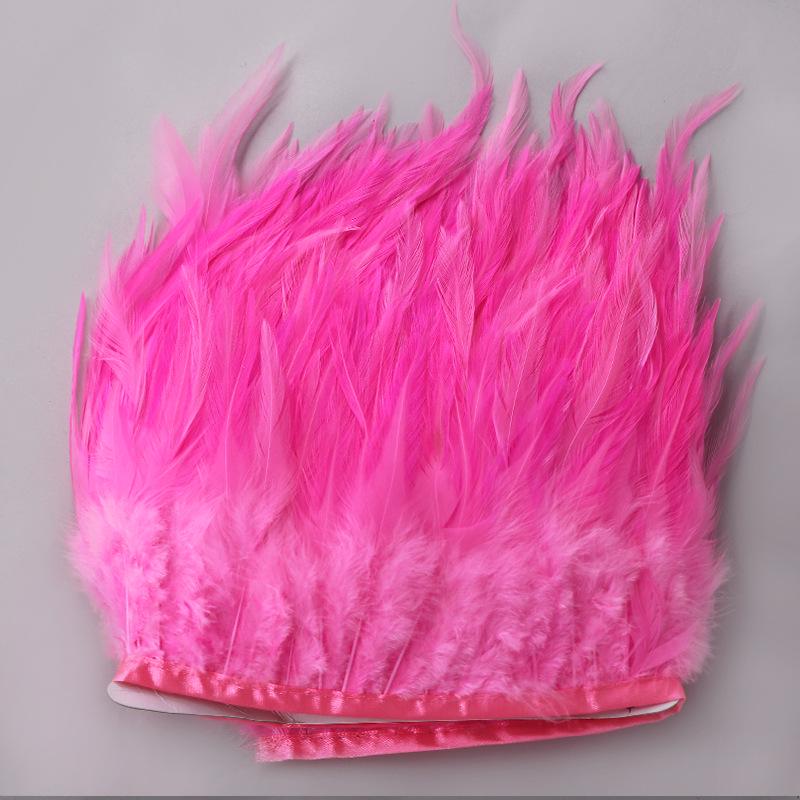 Sharp Chicken Feather Trim Fabric: White & Colored Strips, Hot Selling Cross-Border Fabric Tape.