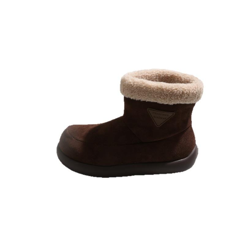 Retro Small Potato Short Snow Boots Women's New Velvet Warm Thick-soled Non-slip Versatile Cotton Boots
