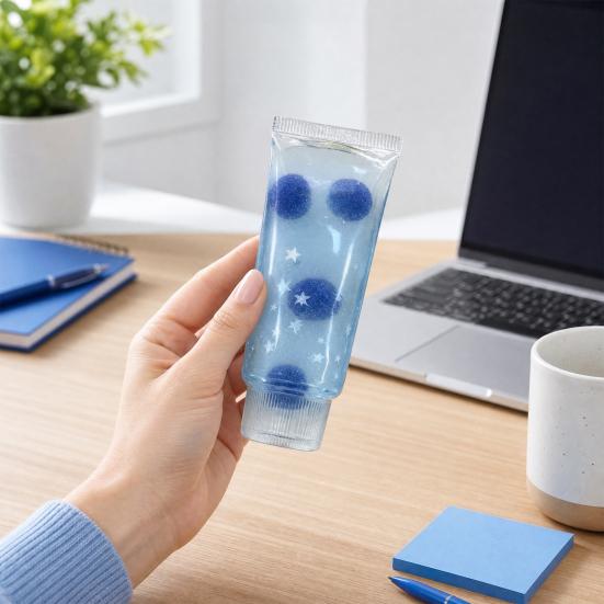 Stress Relief Toothpaste Tube Toy, Slow Rising Clear Tube Squeeze Toy, Anxiety Reduction Hand Exercise Relaxation Toy for Home Office Classroom