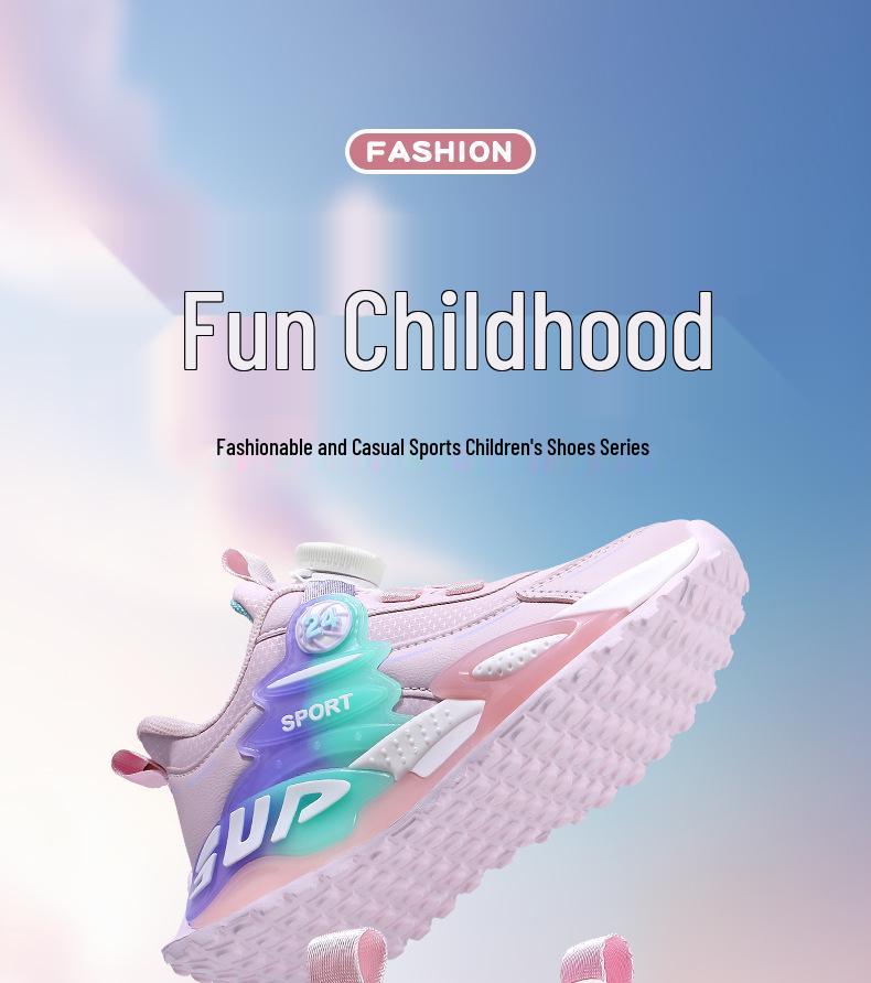 Children’s Lightweight Leather Princess Running Shoes for Girls - 2025 Autumn/Winter Collection