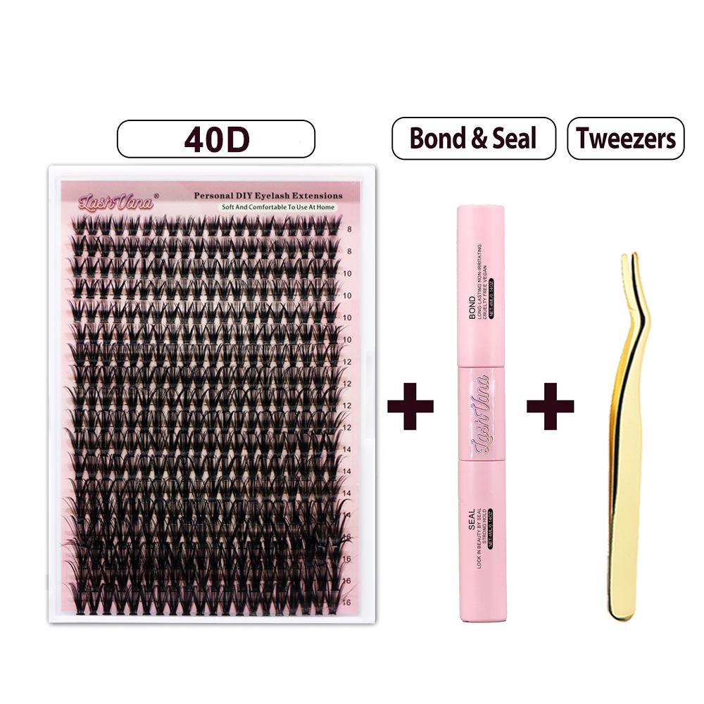 DIY Lash Extension Kit: European & American Cluster False Eyelashes & Tools
