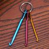 5Set 3pcs Mini Crochet Needles Aluminum Keychain Knitted Crochet Hooks DIY Crafts Knitting Weaving Hair Needles Sewing Tool Set