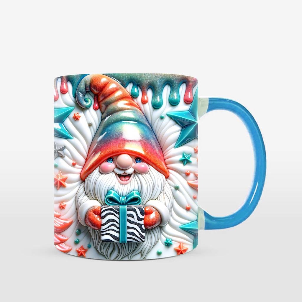 3D Christmas Gnome Christmas Ceramic Coffee Mug Tea Cup New Xmas
