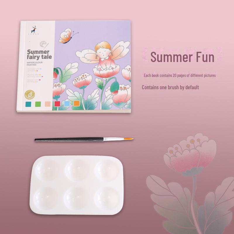 Cerb săritor: Carte de colorat și graffiti cu desene animate cu acuarelă creativă pentru copii