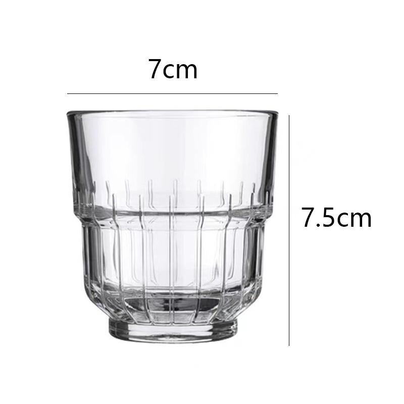 

Полосатая стеклянная чашка Прозрачные стаканы для питья Кружка для льда и кофе Чашка для чая Стакан для сока Молоко Чашка для воды Посуда для напитков Элегантные кофейные чашки 1pcs