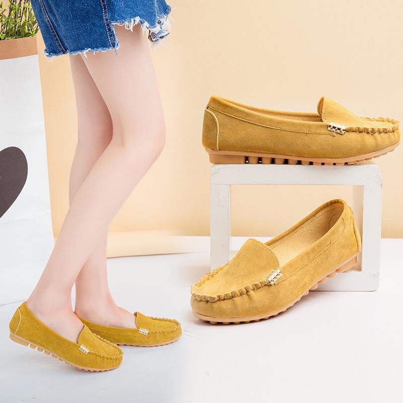 Damskie Casualowe Płaskie Buty Wsuwane Okrągły Nosek Jeansowe Płaskie Mokasyny Duże Rozmiary Butów