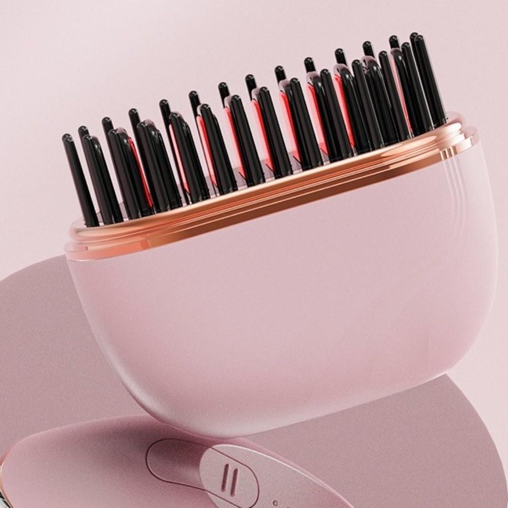 Portable Cordless Hair Straightener Comb Rechargeable Hair Styling Detangling Brush